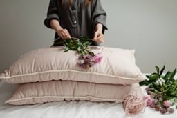 Natural Wool Pillow For Bed. Luxury Bedding Gift. 1 Pcs. - Us Duty Paid
