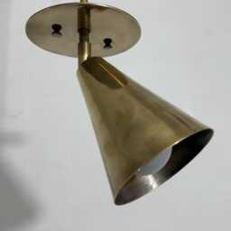 Modern Raw Brass Adjustable Ceiling Spotlight - Flush Mount - thumbnail 3