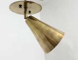 Modern Raw Brass Adjustable Ceiling Spotlight - Flush Mount