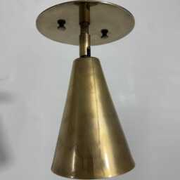 Modern Raw Brass Adjustable Ceiling Spotlight - Flush Mount - thumbnail 2