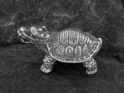 sterling Silver Dragon Tortoise Sculpture - thumbnail 1