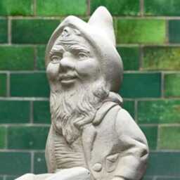 Outdoor Gnome With Wheelbarrow Ornament Concrete Statue Handcrafted Figurine Stone Garden Sculpture Cement Art Decor - thumbnail 4