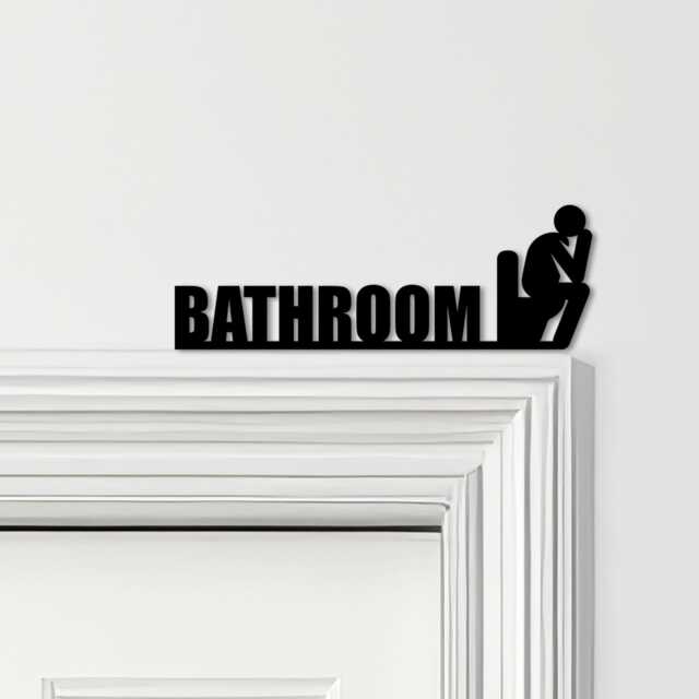 Door Topper Bathroom Decor Toilet Various Colours Top Of Decorative Sign - Novelty Wall Decor, Frame Art, Art - image 1