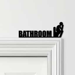 Door Topper Bathroom Decor Toilet Various Colours Top Of Decorative Sign - Novelty Wall Decor, Frame Art, Art - thumbnail 1
