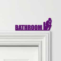 Door Topper Bathroom Decor Toilet Various Colours Top Of Decorative Sign - Novelty Wall Decor, Frame Art, Art - thumbnail 4