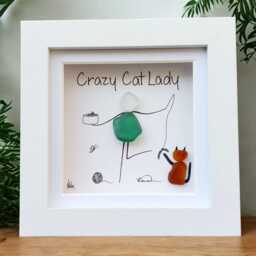Sea Glass Cat Art Gift For A Lover - thumbnail 2
