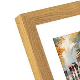 A1 A2 A3 A4 A5 Oak Picture Frames With Mount, Trendy Wall Art Colourful Photo Frame Gift For Family, Modern Thin Poster - thumbnail 3
