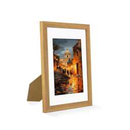 A1 A2 A3 A4 A5 Oak Picture Frames With Mount, Trendy Wall Art Colourful Photo Frame Gift For Family, Modern Thin Poster - thumbnail 2