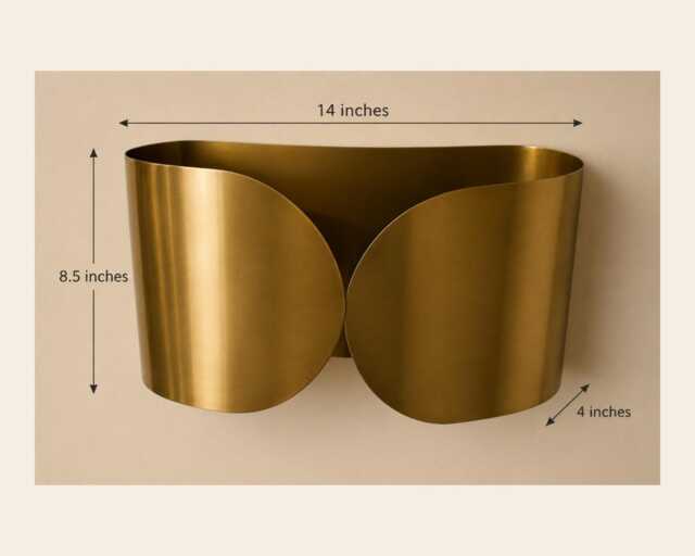 Foglio Brass Wall Sconce - Handmade Raw Light Modern Leaf-Inspired Lamp Custom Size Available Luxury Lighting - image 1