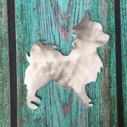 Long Haired Chihuahua, Adorable Dog Christmas Tree Topper, Star, Holiday Decoration, Aluminum, Metal, Art, Coat Chihuahua - thumbnail 4