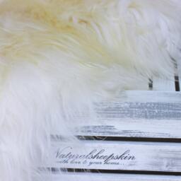 On Sale Medium Genuine Natural Icelandic Sheepskin Rug, Throw, Double - Square Creamy White - thumbnail 2