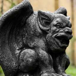 Stone Massive Gargoyle Sculpture Concrete Gothic Monster Decoration Outdoor Statue Cement Guardian Figurine Halloween Ornament Gift - thumbnail 3