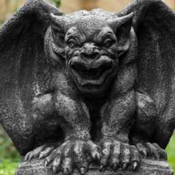 Stone Massive Gargoyle Sculpture Concrete Gothic Monster Decoration Outdoor Statue Cement Guardian Figurine Halloween Ornament Gift - thumbnail 2