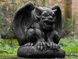 Stone Massive Gargoyle Sculpture Concrete Gothic Monster Decoration Outdoor Statue Cement Guardian Figurine Halloween Ornament Gift - thumbnail 1