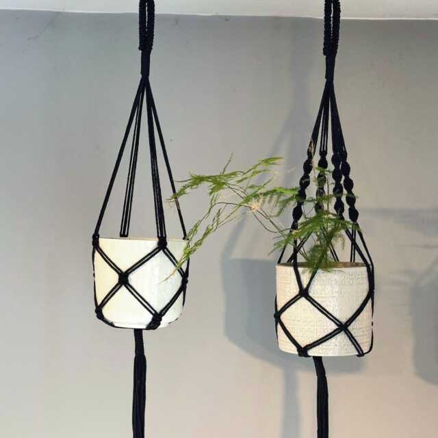 Macrame Ceiling Plant Hanger Indoor, Hanging Wall Planter, Hanging, Lover Gifts, Eco Friendly Minimalist Style Pot Holder - image 1