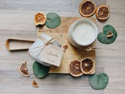 6 Oz. White Ceramic Soy Candle - thumbnail 1