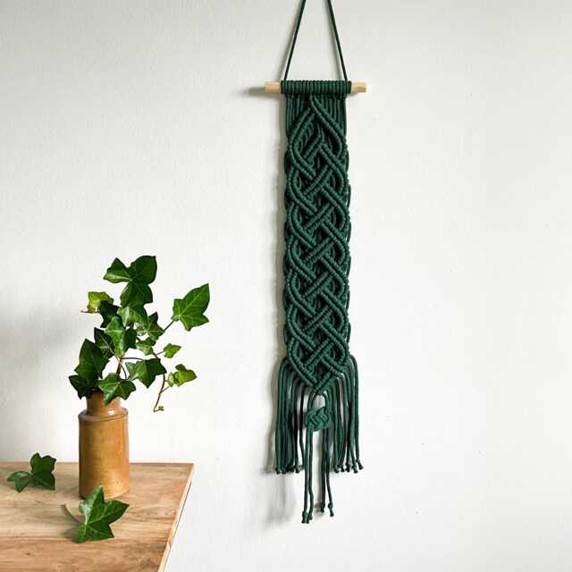 Green Celtic Knot Tapestry, Irish Wall Art, Made in Ireland - image 1