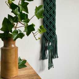 Green Celtic Knot Tapestry, Irish Wall Art, Made in Ireland - thumbnail 2