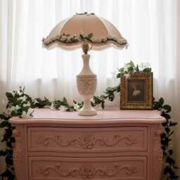 Vintage Edwardian Lamp Shade With Roses - Pink Dome Bespoke Lampshade Pearl Trim Coquette Bedroom Decor Romantic Grandmillennial Light - thumbnail 2