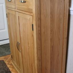 Solid Oak Shoe Cupboard 900 - thumbnail 2