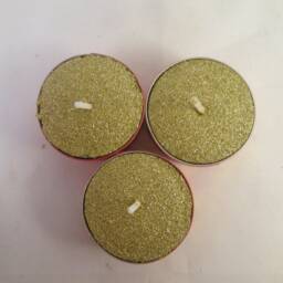 Butterfly Candles, Decorated Tea Lights, Washi Tealights, Gold Party Glitter Neutral Candles, Favours, Party Bags - thumbnail 3