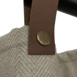 Herringbone Wool Curtains With Brass Snap Buttons, Custom Made Curtains, Heat Blocking Thermal Insulated Summer - thumbnail 2