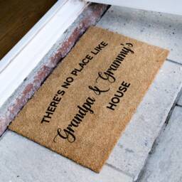 There's No Place Like Grandpa & Grammys House - Mothers Day Gift Grandparents Personalized Family Mat Custom Coir Doormat - thumbnail 2