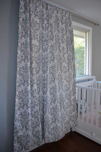 Damask Nursery Curtains, Premier Prints, Custom Length - image 1