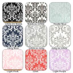 Damask Nursery Curtains, Premier Prints, Custom Length - thumbnail 3