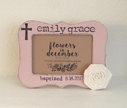 Personalized Baptism Picture Frame Religious Gift - thumbnail 1