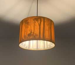 "Lampshade ""In The Forest-Ochre" - thumbnail 1