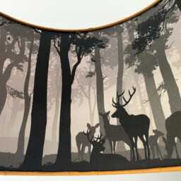 "Lampshade ""In The Forest-Ochre" - thumbnail 3