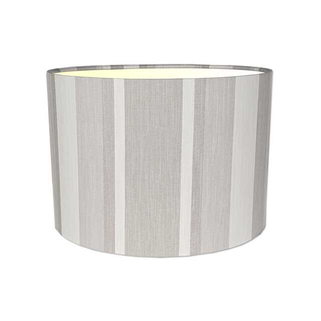Lampshades in Laura Ashley Awning Stripe Dove Grey Fabric Handmade Free Delivery - image 1