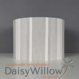 Lampshades in Laura Ashley Awning Stripe Dove Grey Fabric Handmade Free Delivery - thumbnail 4