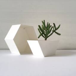 Honeycomb Wall Planter, Geometric Plant Pot For Modern Interiors - thumbnail 3