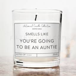 You Are Going To Be An Auntie Candle, Pregnancy Announcement Gift, ??? - thumbnail 1