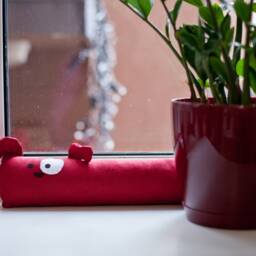 Sausage Dog Cushion Toy Draft Stopper Animal Cat Extra Long Filled Door Blocker Windowsill Decoration - thumbnail 3