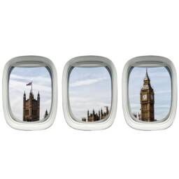 London Print - Big Ben Wall Decal Kids Room Airplane Decor Aviation Sticker Vwaq-Ppw18 - thumbnail 2