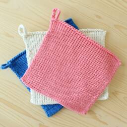 Knitted Towel, Face Towel Soft & Thick, Zero Waste Knitting Handmade - thumbnail 2