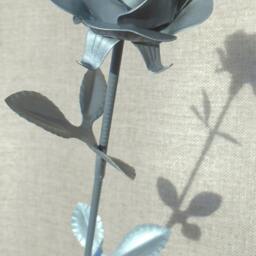 Metal Anniversary Silver Rose Decoration Floral Roses Gift Flower Steel Rose ?????????????? Rosa ?????? Ardaigh Surgens Roos ???????? ???? ?????????????? ?????? ???????? - thumbnail 2