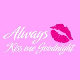 Bedroom Wall Decal Lips Vinyl Always Kiss Me Goodnight Quote Decor - Wd0010 - thumbnail 3