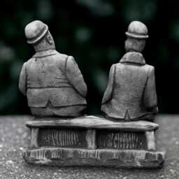 Fantasy Two Man Statue Concrete Friends Sculpture Outdoor Friendship Decoration Handmade Ornament Garden & Home Figurine Lover Gift - thumbnail 4