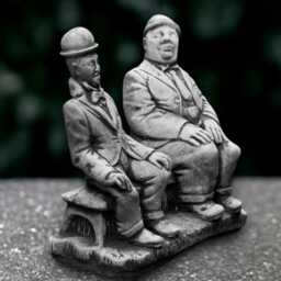 Fantasy Two Man Statue Concrete Friends Sculpture Outdoor Friendship Decoration Handmade Ornament Garden & Home Figurine Lover Gift - thumbnail 2