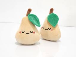 Handmade Pear Plush Set Kawaii Fruit Plushie, Baby's First Toy