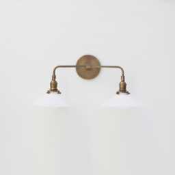 Industrial Brass Wall Sconce Light, Light With 9 - thumbnail 1