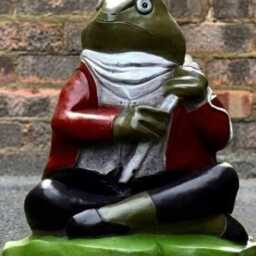 Unique Frog Statue Concrete Sculpture Cement Figurine Handmade Decoration Frog Lover Gift Garden & Home Ornament Yard Art - thumbnail 3