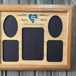 5Th Anniversary Picture Frame - 11x14 Holds 5x7 & 3x5 Photos Wedding Gift, 5 Year - thumbnail 4
