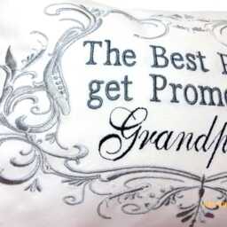 Embroidered Grandparents Pillow Cover, Birth Announcement Gift - thumbnail 2