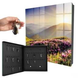 Mountain East Wall Mounted Key Cabinet, Green Box For Home, Photographic Landscapes, Nature Lovers