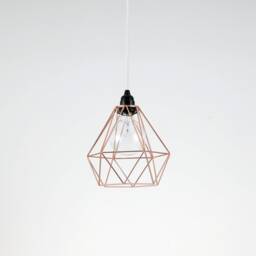 Industrial Modern Pendant Light With Shade Ready Socket & Red Fabric Cord - Hardwire Fixture For Creative Diy Dining & Kitchen Lighting - thumbnail 4
